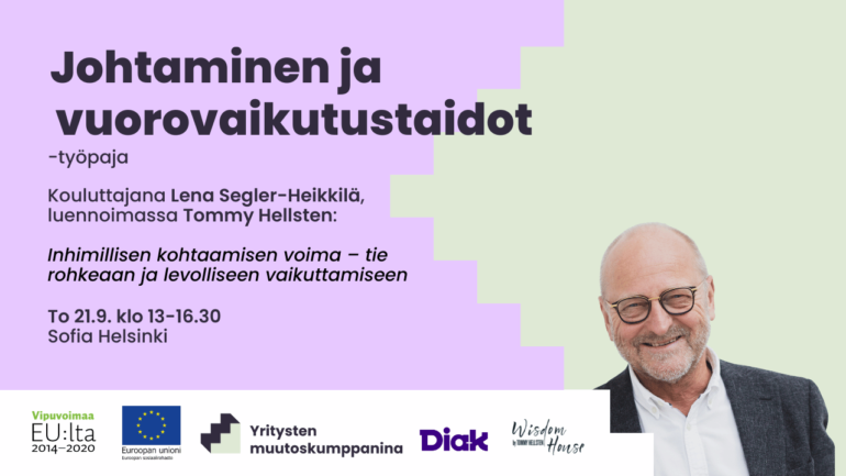 Johtaminen ja vuorovaikutustaidot -tapahtumakuva, Tommy Hellstenin kasvokuva.