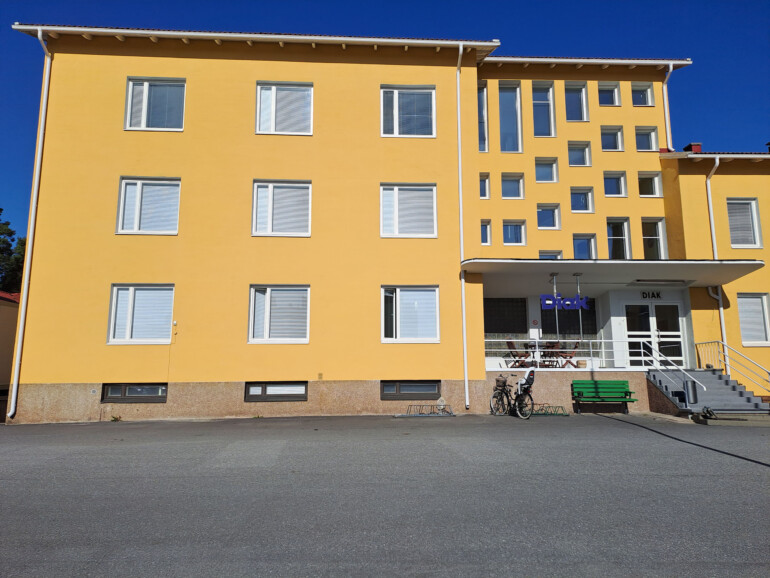 The facade of the Pori campus