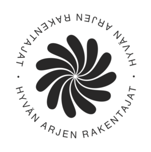 Hyvän arjen rakentajat -logo.