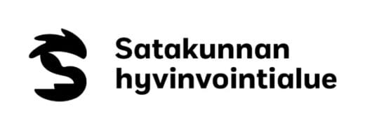 Satakunnan hyvinvointialueen logo, musta.