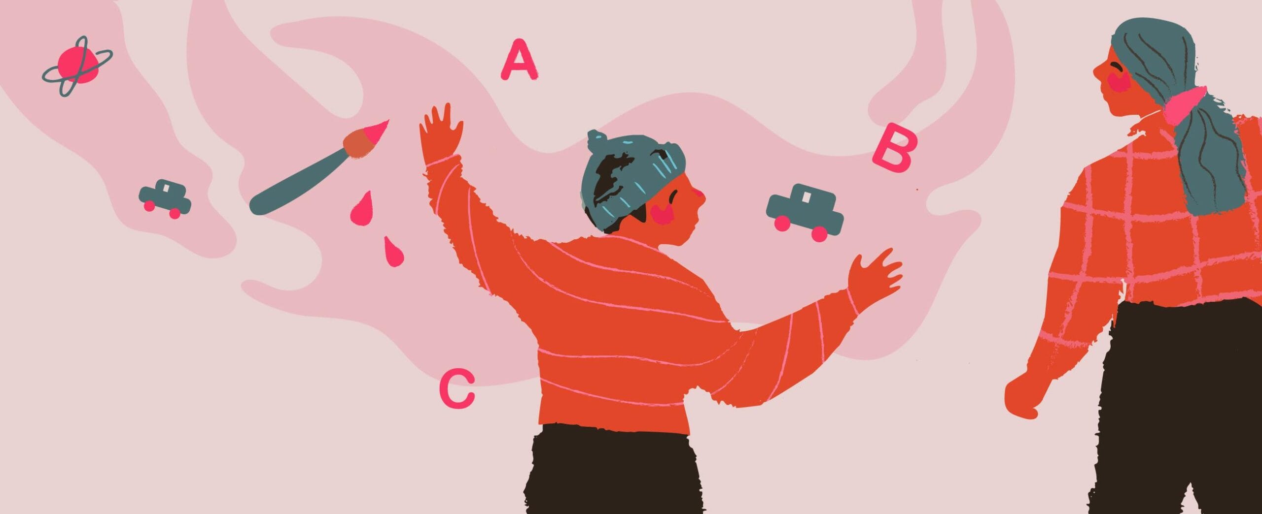 aikuinen katsoo vieressä.