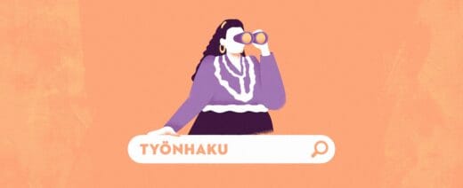 jossa lukee "työnhaku"