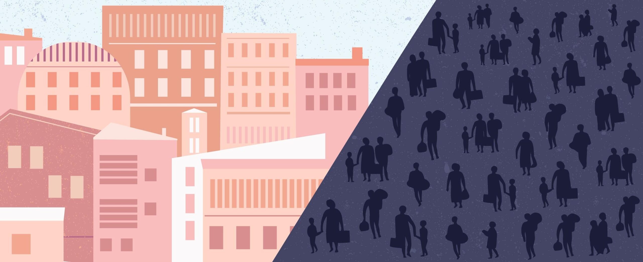 Kerrostaloja ja vuori.