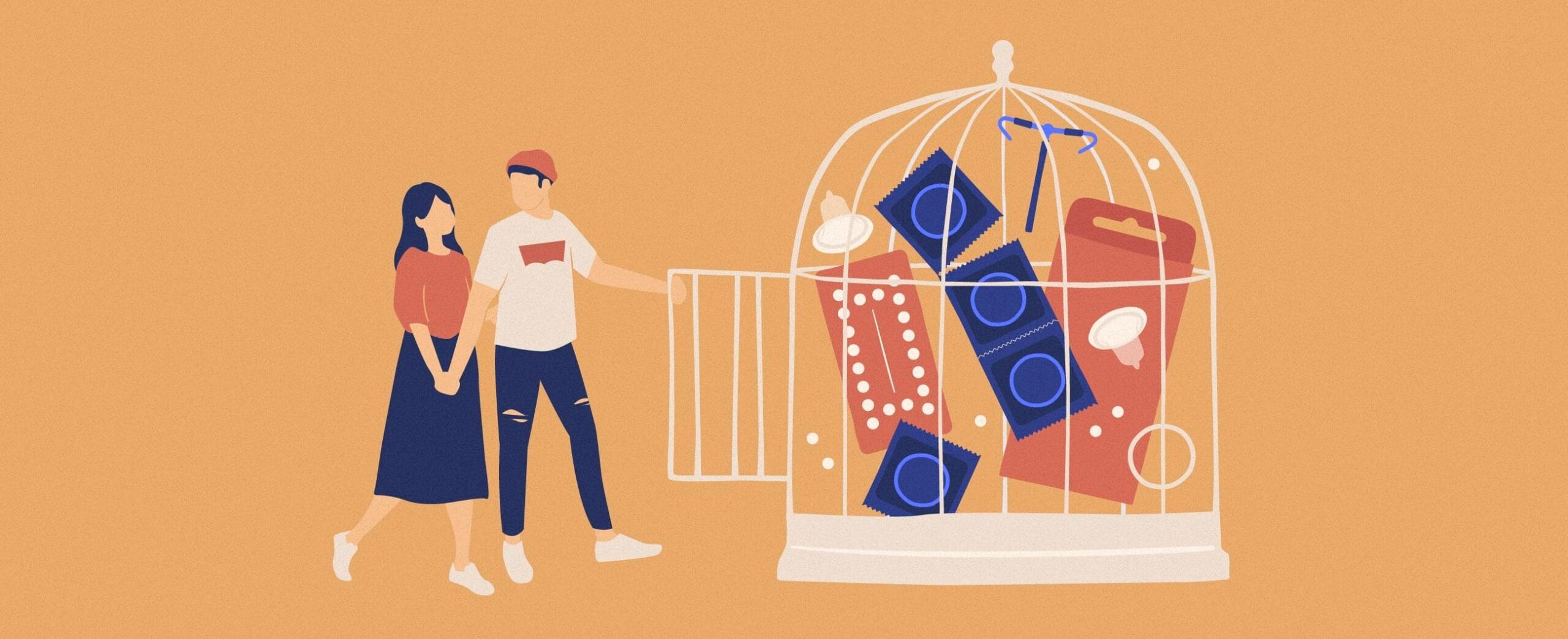 jossa ehkäisyvälineitä