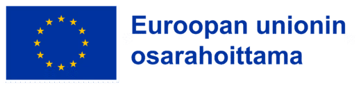 Euroopan unionin osarahoittama -logo ja EU-lippu.
