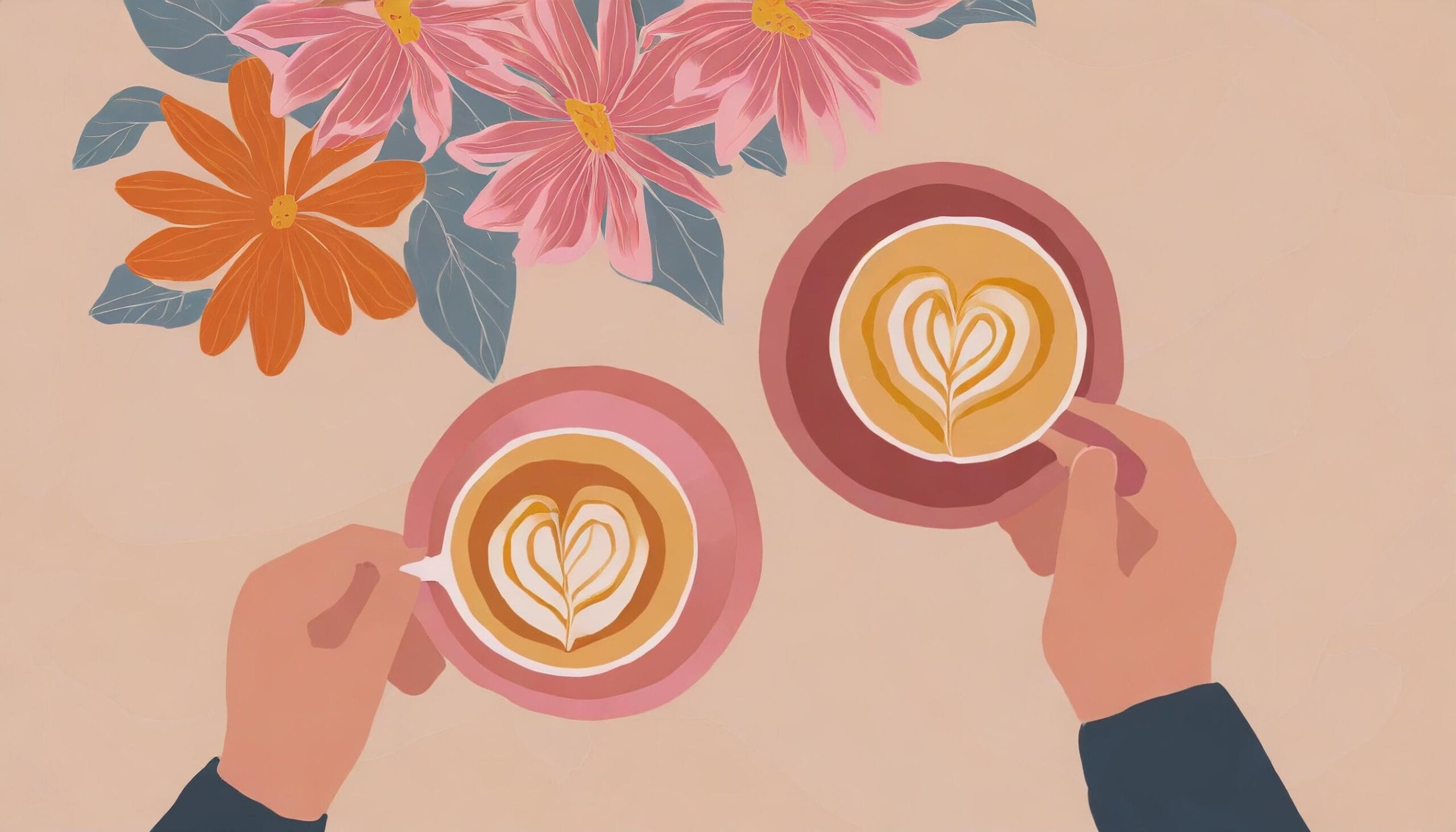 vieressä pöydällä kukkia