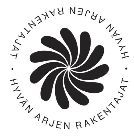 Hyvän arjen rakentajat -logo.