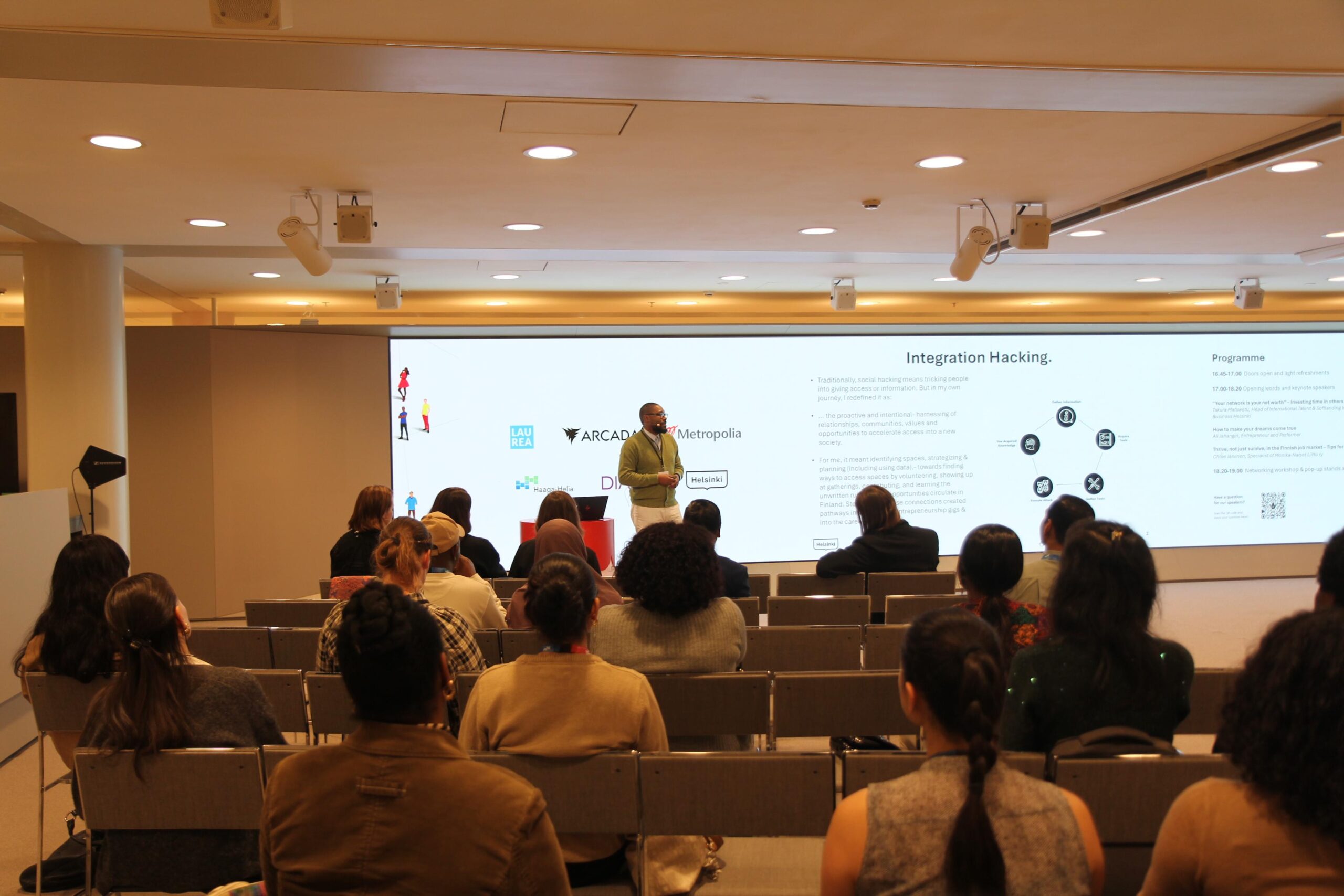 Takura Matswetu at the Build your network, build your career alumni event.