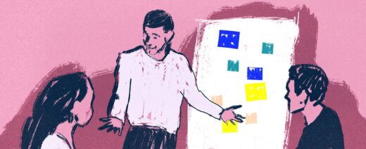 kaksi ihmistä kuuntelee