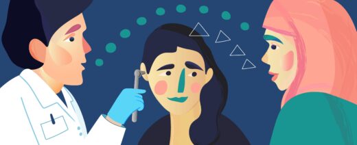 jossa kolme henkilöä