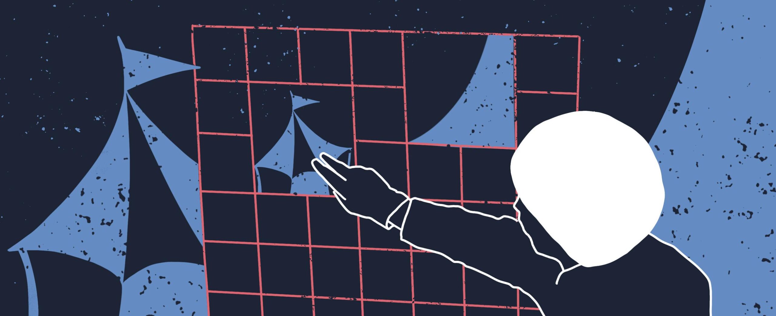 Piirroskuva toimintataulua osoittavasta lapsesta.