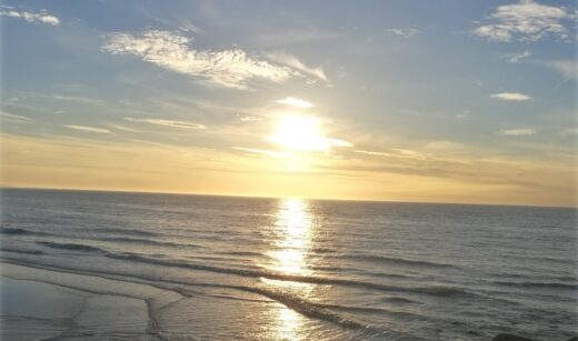 Merimaisema ja auringonlasku