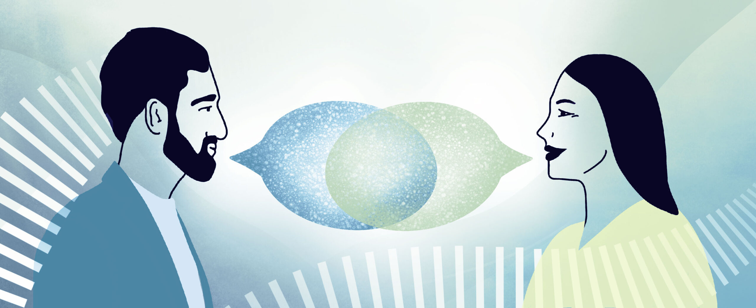 heidän välissään puhekupla