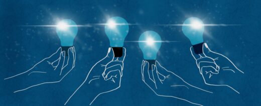 sinisävyinen piirroskuva.