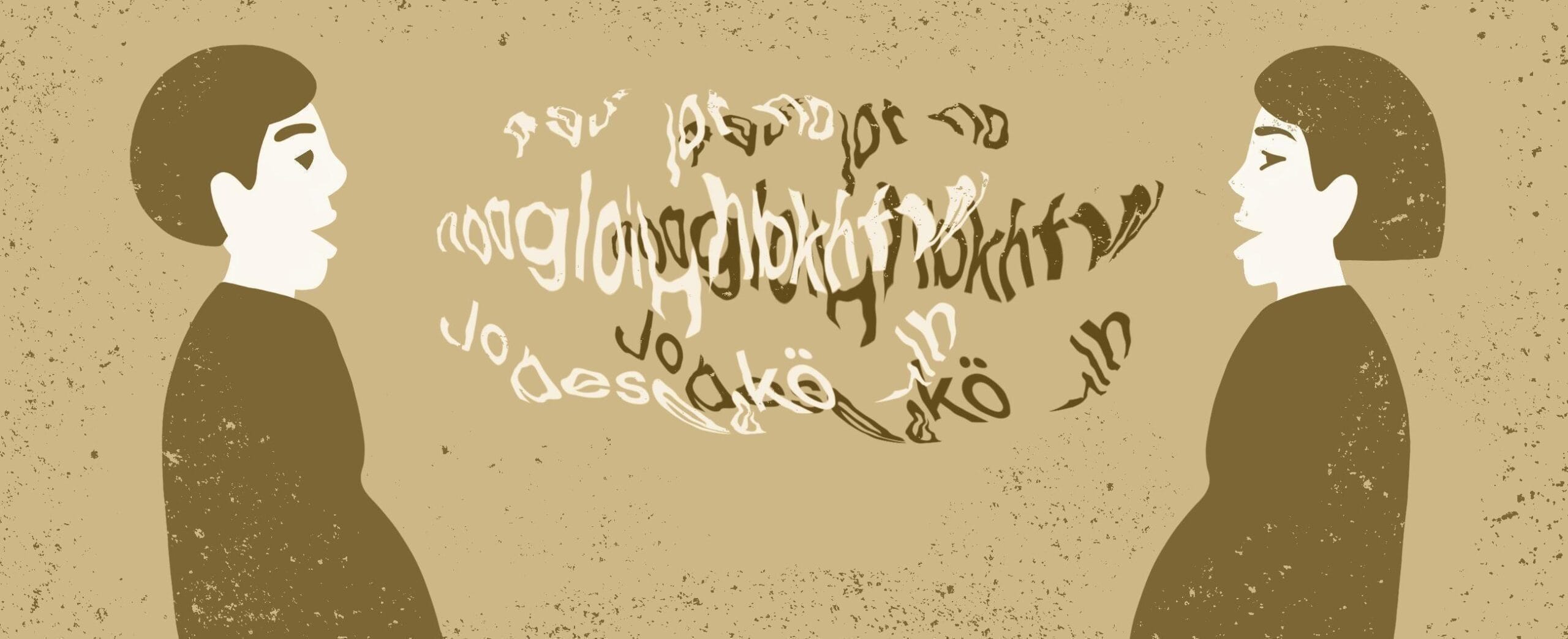 välissä kirjaimia leijuu ilmassa