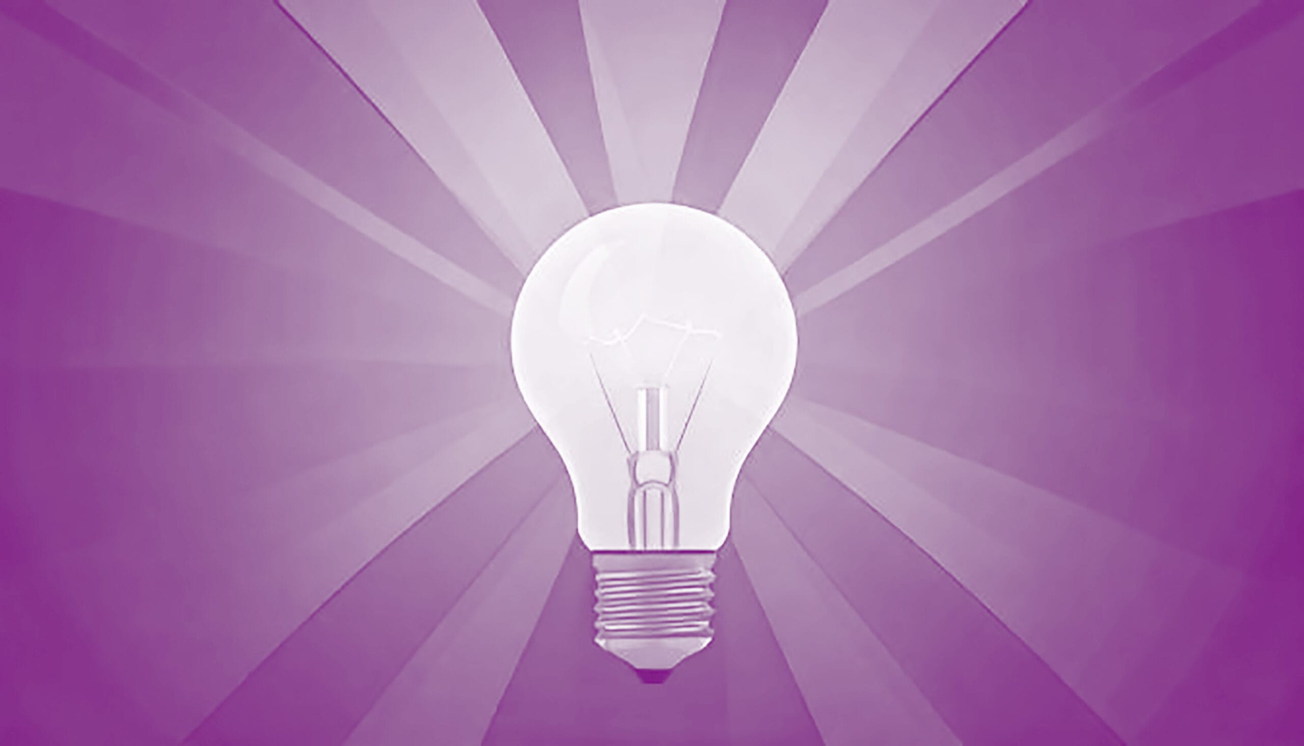 Tekoälyllä luotu piirroskuva, jossa keskellä lamppu, violetti tausta.