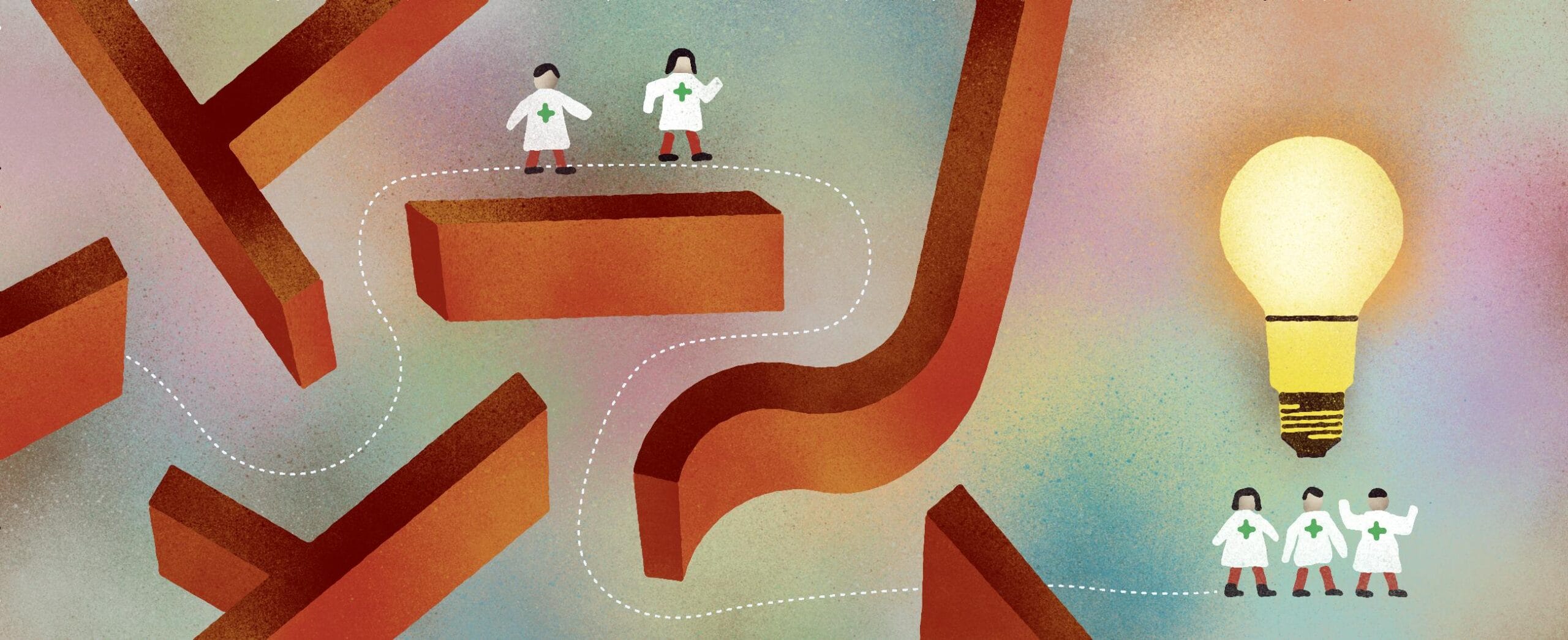 jossa hoitajia labyrintissä