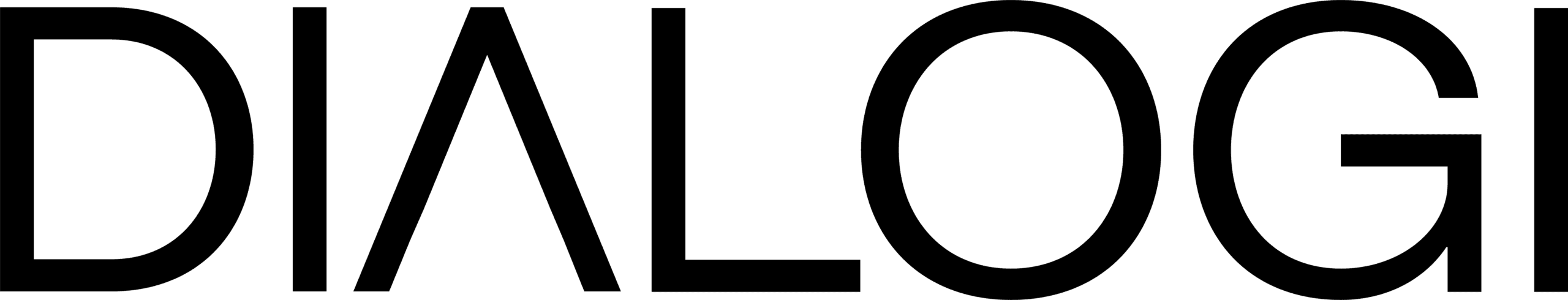 Dialogin vaakalogo, musta.