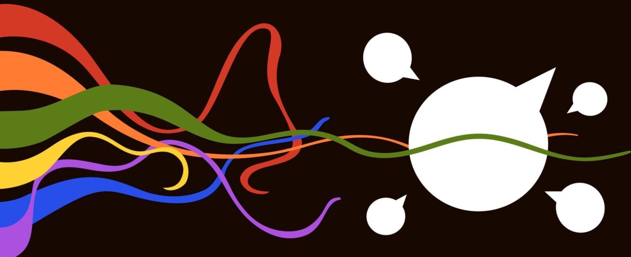 Puhekuplia ja sateenkaaria