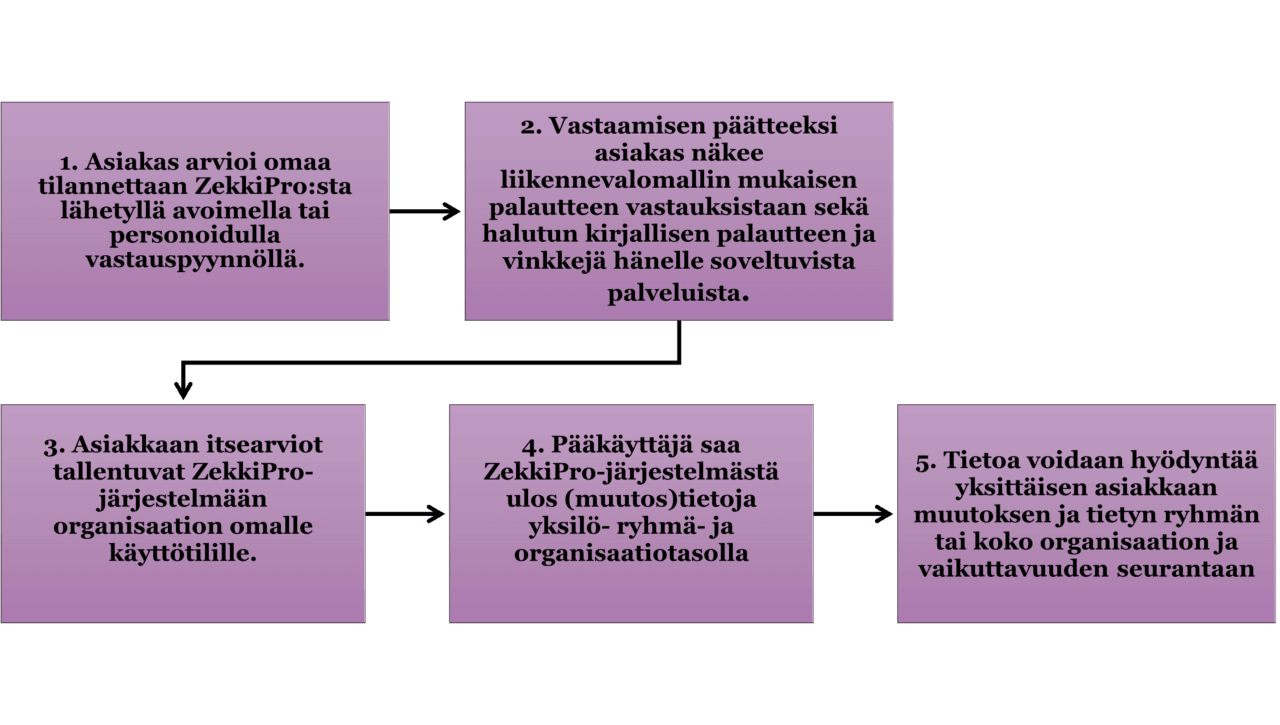 ZekkiPro-​järjestelmän toimintaperiaate.