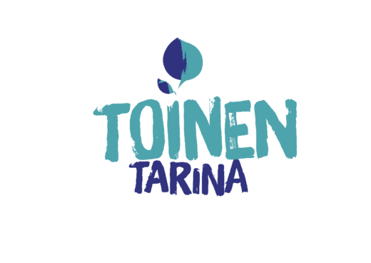 Toinen tarina -logo (lehti ja teksti).